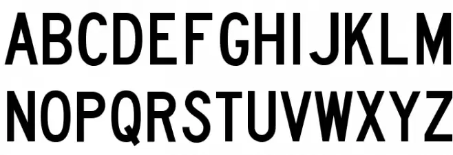 Highway Gothic Narrow Font Litere mari