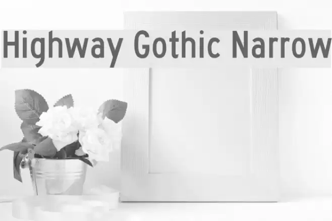 Highway Gothic Narrow Font examples