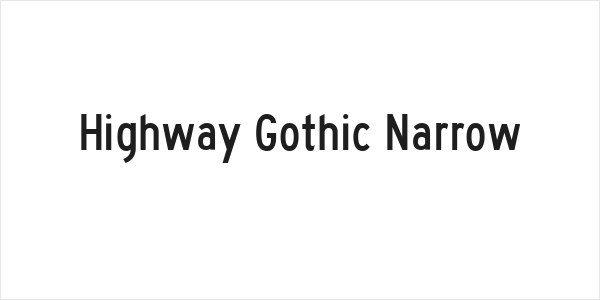 Highway Gothic Narrow Logo