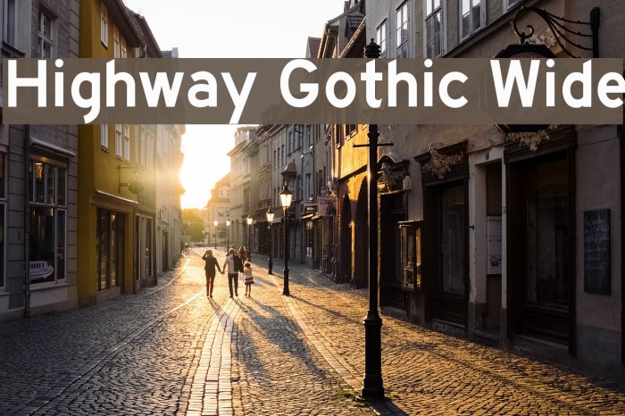 Highway Gothic Wide Font examples