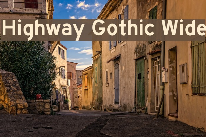 Highway Gothic Wide Font examples