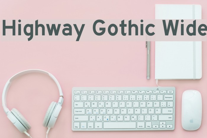 Highway Gothic Wide Font examples