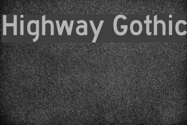Highway Gothic Font examples
