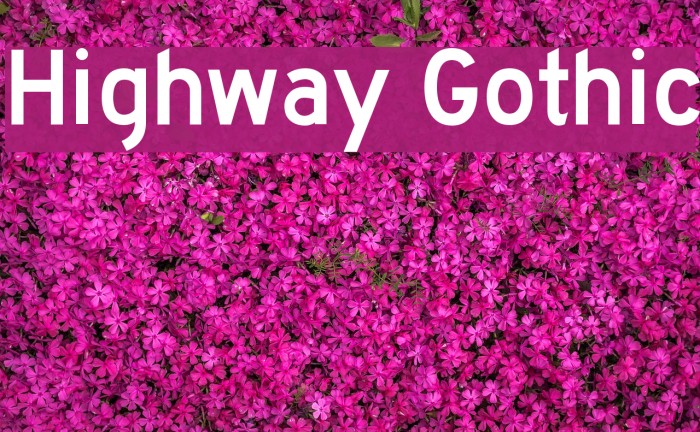 Highway Gothic Font examples