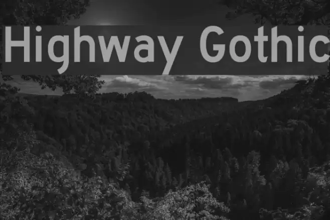 Highway Gothic Font examples