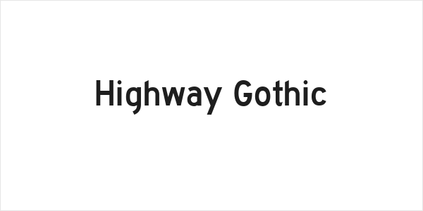 Highway Gothic Logo