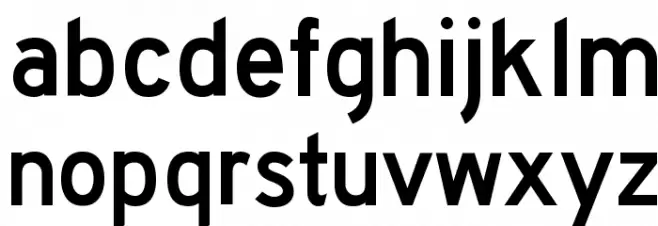 Highway Gothic Font LOWERCASE
