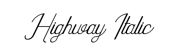 Highway Italic  font caratteri gratis
