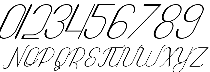 Highway Italic Font OTHER CHARS
