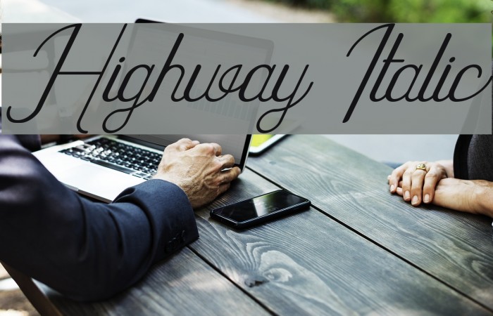 Highway Italic Font examples