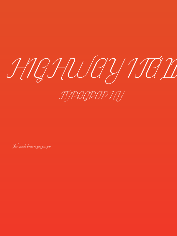 Highway Italic Poster