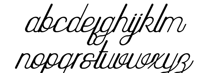 Highway Italic Font LOWERCASE
