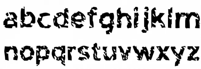 Highway to Heck Schriftart Kleinbuchstaben