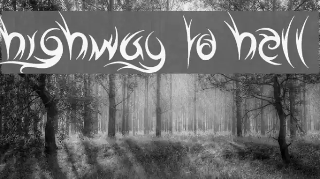Highway to Hell Font examples