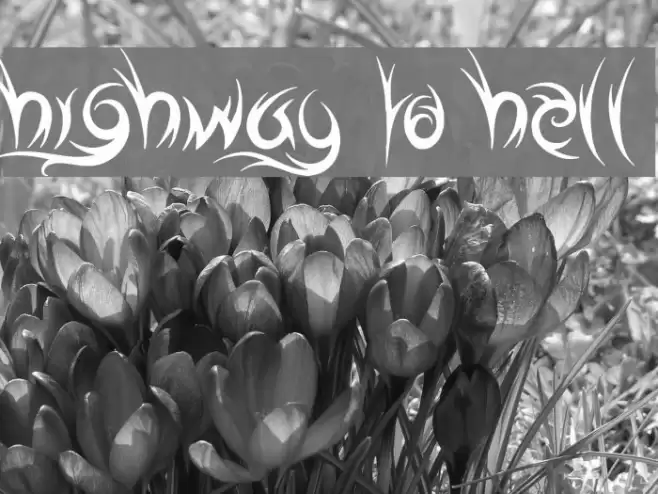 Highway to Hell Font examples