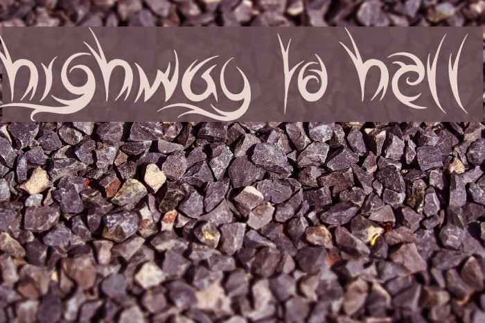 Highway to Hell Font examples