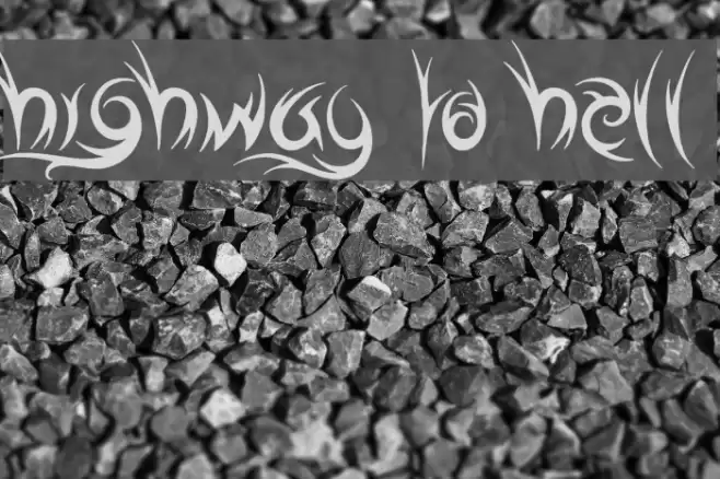 Highway to Hell Font examples