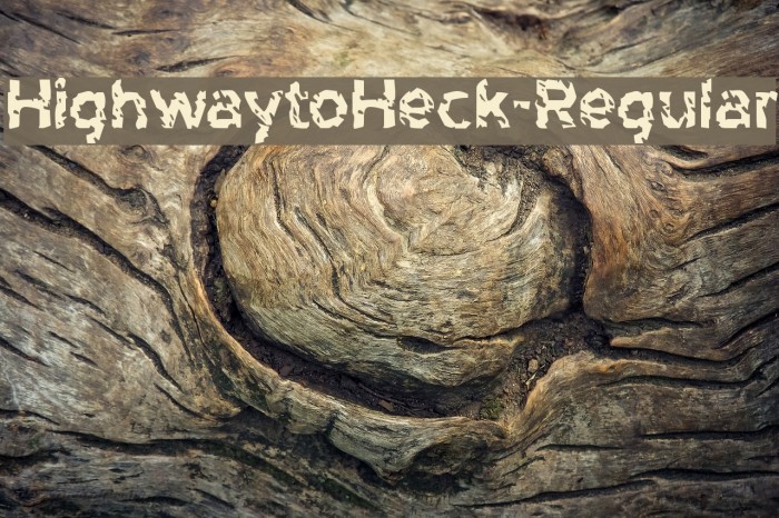 HighwaytoHeck-Regular Font examples