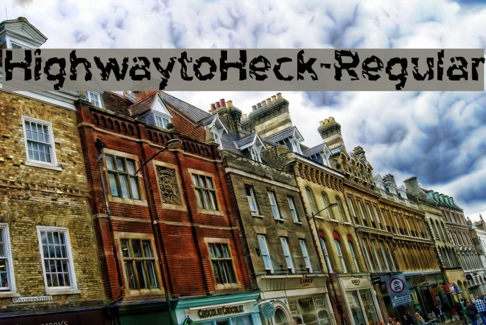 HighwaytoHeck-Regular Font examples