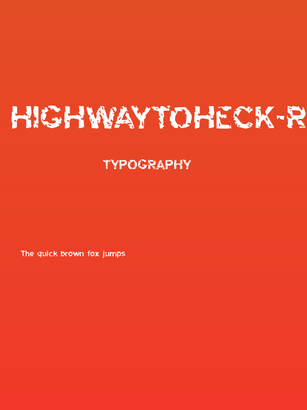 HighwaytoHeck-Regular Poster