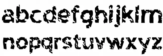 HighwaytoHeck-Regular फ़ॉन्ट लोअरकेस