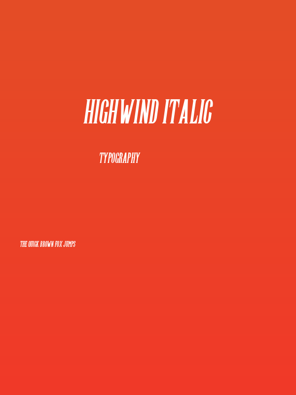 Highwind Italic Poster