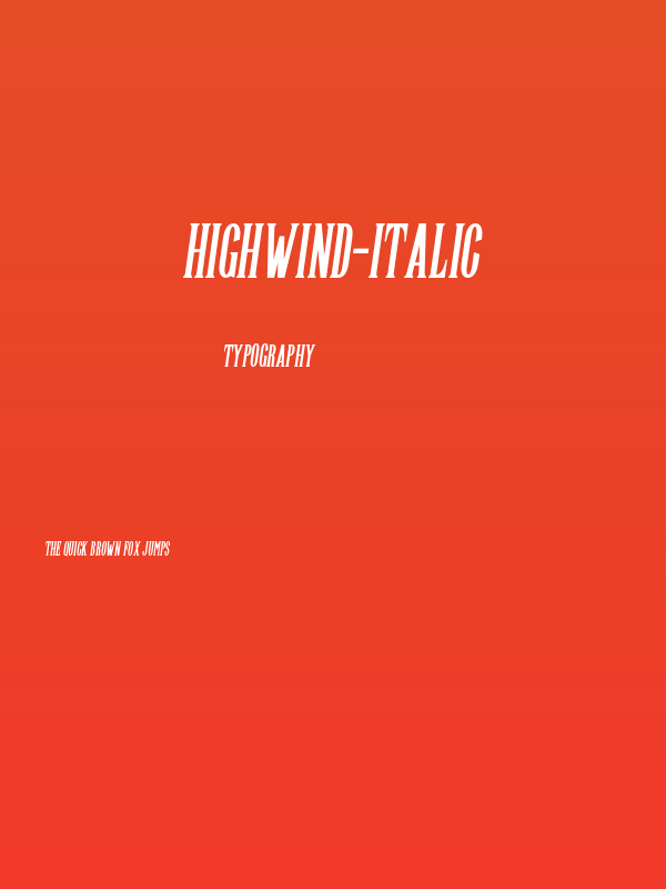 Highwind-Italic Poster