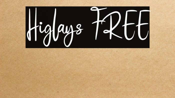 Higlays FREE Example 2