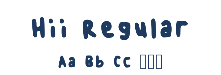 Hii Regular Font Preview