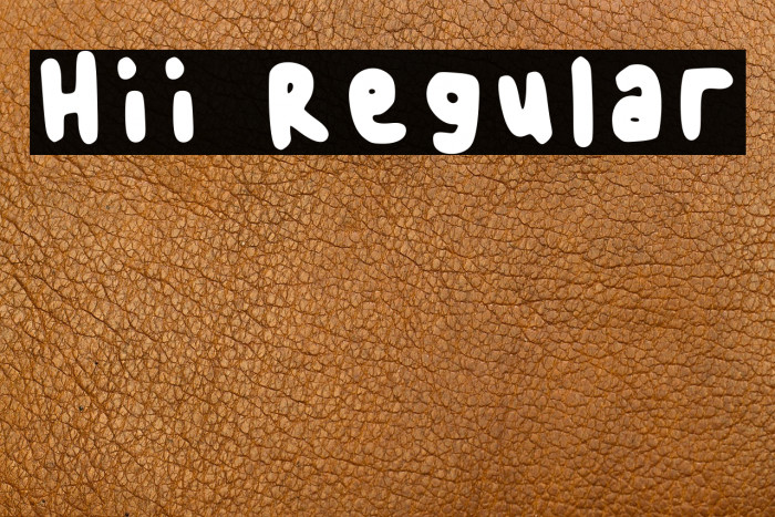 Hii Regular フォント examples