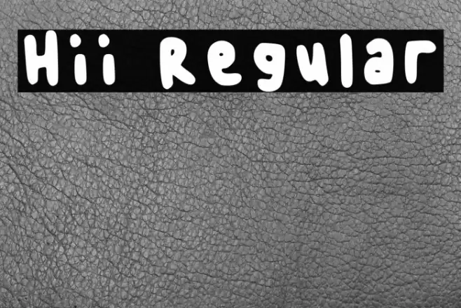 Hii Regular Font examples