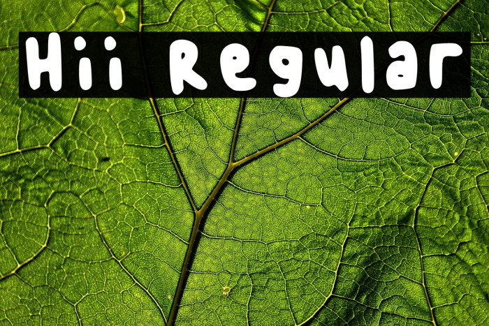 Hii Regular フォント examples