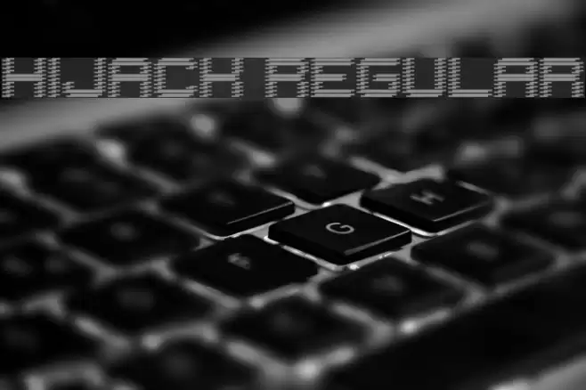 Hijack Regular Font examples