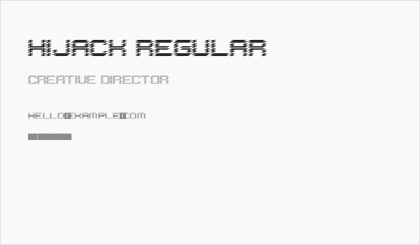 Hijack Regular Business Card