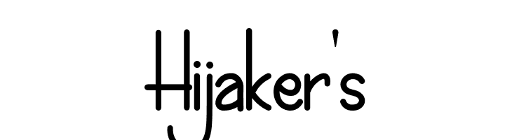 Hijaker's  baixar fontes gratis