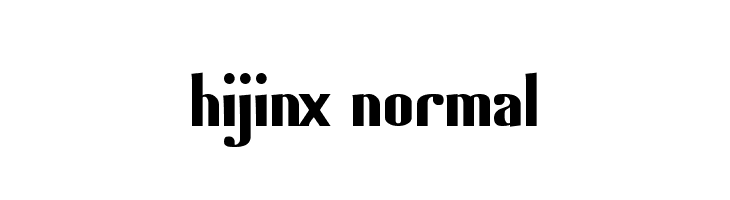 Hijinx Normal  नि: शुल्क फ़ॉन्ट्स डाउनलोड