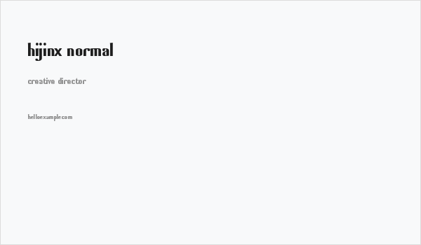 Hijinx Normal Business Card