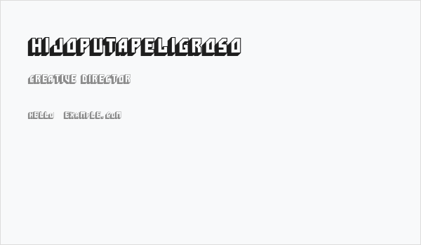 HijoPutaPeligroso Business Card