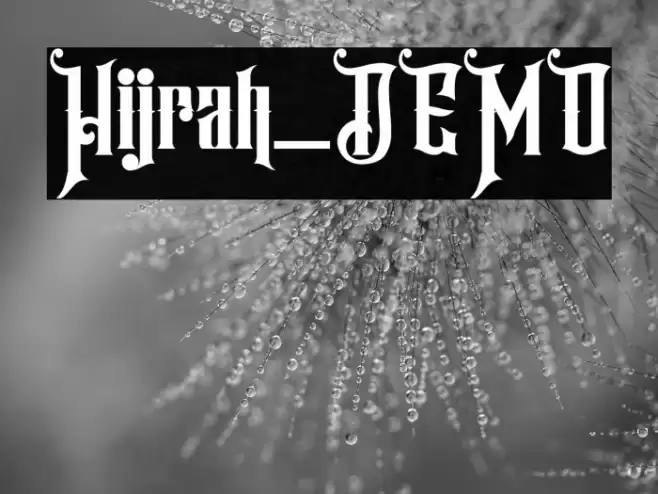 Hijrah_DEMO Font examples