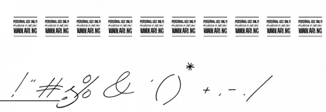 Hijrnotes PERSONAL USE ONLY Font OTHER CHARS