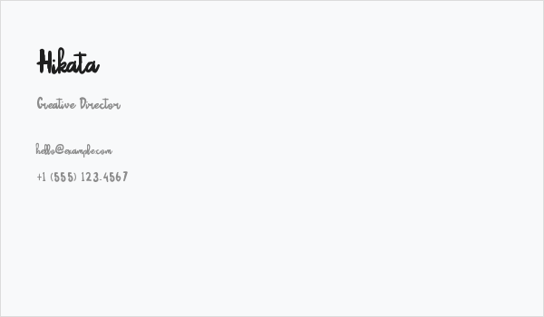 Hikata Business Card