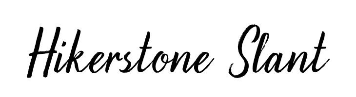 Hikerstone Slant  Скачать бесплатные шрифты