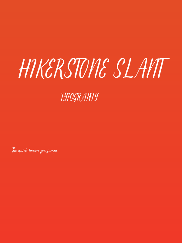Hikerstone Slant Poster
