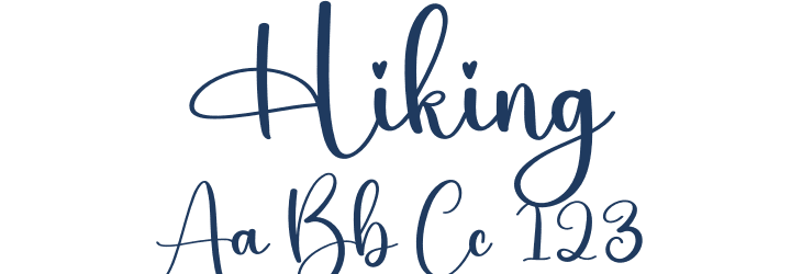 Hiking Font Preview