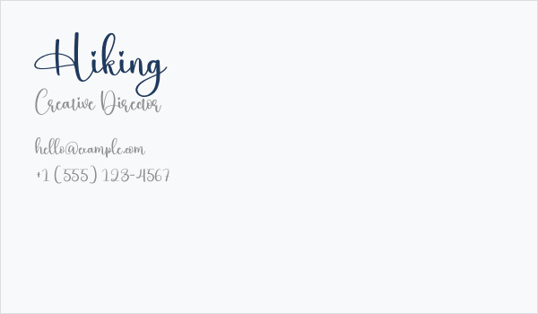 Hiking Business Card