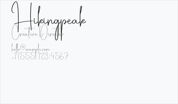 Hikingpeak Business Card