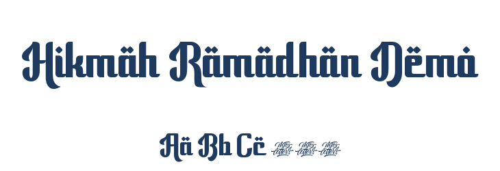 Hikmah Ramadhan Demo Font Preview
