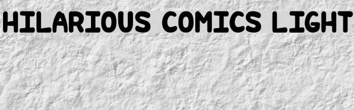 Hilarious Comics light Font examples