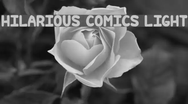 Hilarious Comics light Font examples