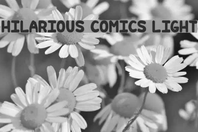 Hilarious Comics light Font examples